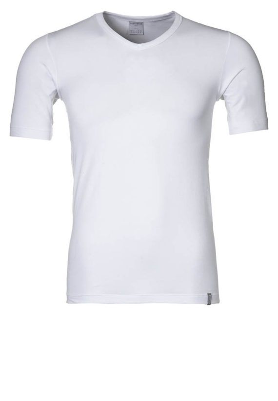 Schiesser Heren T-Shirt 95/5 V-Hals (wit)
