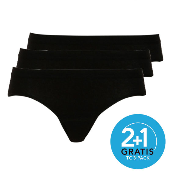 Ten Cate dames slips Bikini 3-pack (zwart)