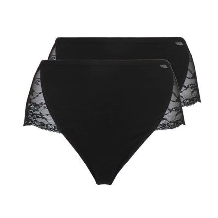 3704 Hightai lace 2-pack dames slips zwart