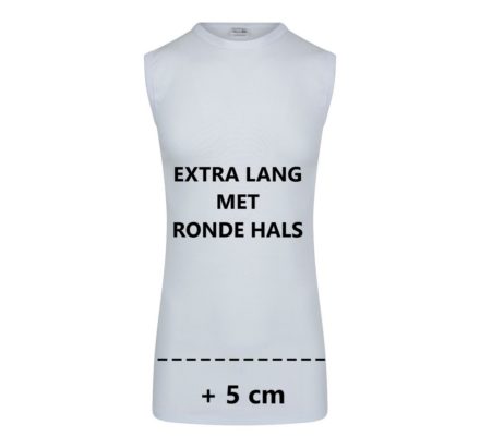 Extra lang mouwloos shirt M3000 Wit