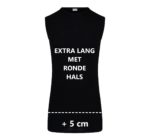 Extra lang mouwloos shirt M3000 Zwart