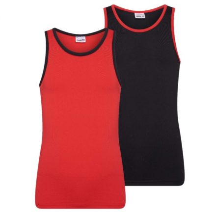 Mix&Match Meisjes hemd Rood/Zwart (2-pack)