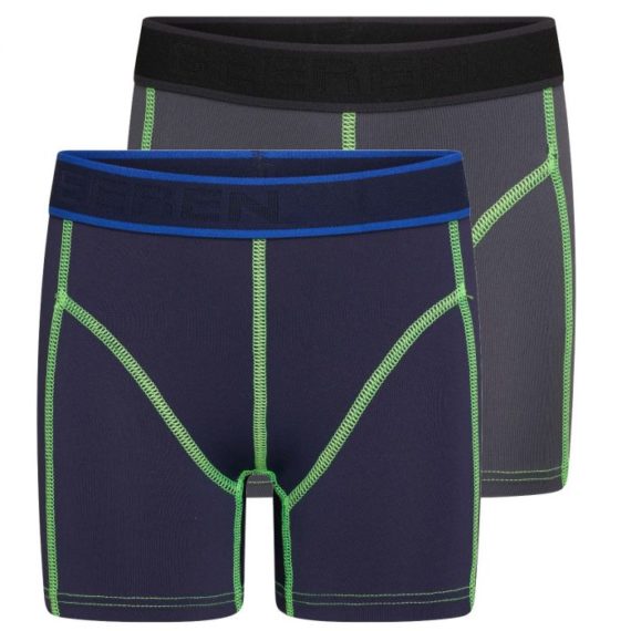 Mix&Match Jongens boxershorts uni D.Blauw/Grijs (2-pack)