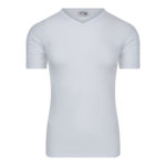 Heren T-shirt V-hals en K.M. M3000 Wit